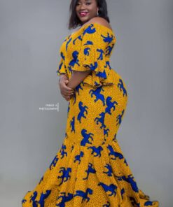 Robe longue en wax