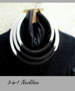 Collier de poitrine africain 3-en-1