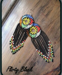 Boucles d'oreilles noire africaine