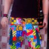 Short et t-shirt patchwork en tissu africain