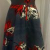 Spaced floral print bustier high low dress