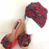 Ankara headwrap and wedge shoes