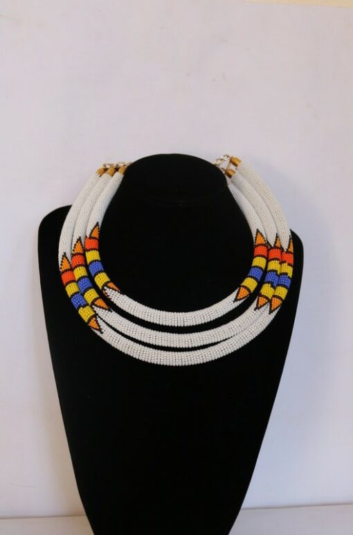 African necklace women handmade fabric