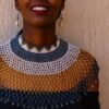 African wedding necklace handmade fabric