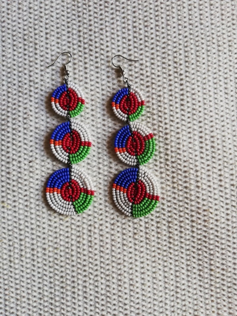 African clearance beaded earrings