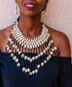 African beaded shell necklace