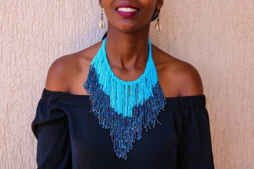 African Women beaded necklace