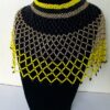 African Beaded Cape necklace handmade fabric