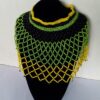 Zulu Beaded Cape necklace handmade fabric