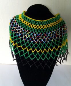 African Beaded shawl necklace