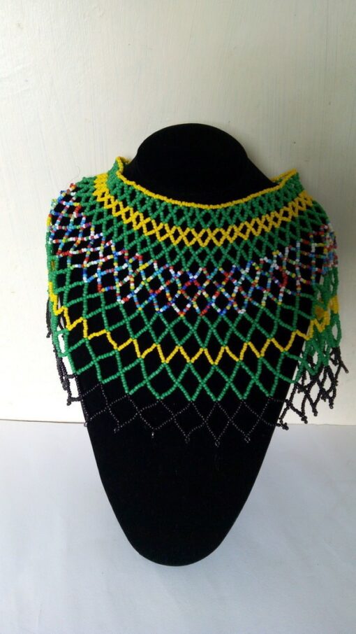 African Beaded shawl necklace