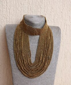 African choker necklace handmade fabric