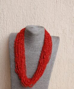 African Boho Necklace handmade fabric