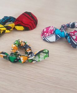 Chouchou élastique avec noeud fait en wax