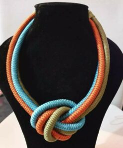 Collier femme en cordon naturel