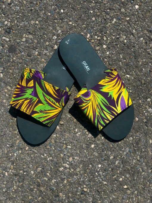 Handmade Slippers designed with wax print