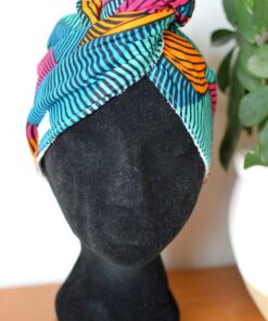Serviette cheveux fait en tissus africain