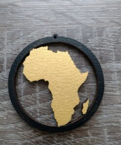 African Map in black and gold
