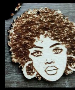 3" girl with afro