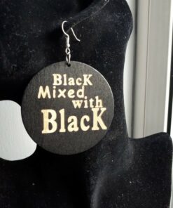 Black mixed with Black Earrings