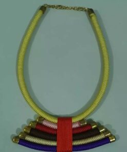 Collier femme en cordon naturel