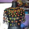 Necklace Button Cape made in wax