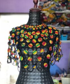 Necklace Button Cape made in wax