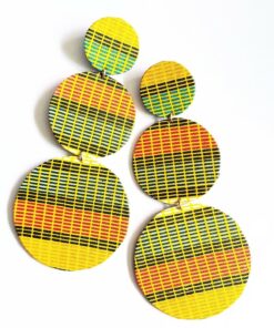 Kékéli Oversize 3 cercles conçu avec du pagne africain