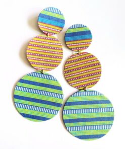 Kékéli Oversize 3 cercles conçu avec du pagne africain