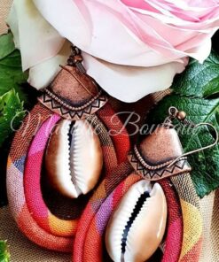 Boucles d'oreilles avec cauri