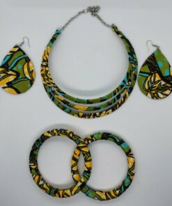 Necklace set with african print