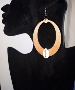 Brown Cowrie Earrings