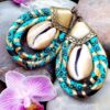 Boucles d'oreilles avec cauri