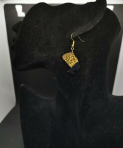 Boucles en bois modèle femme africaine
