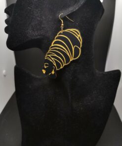 Boucles d'oreilles en bois Femme turban