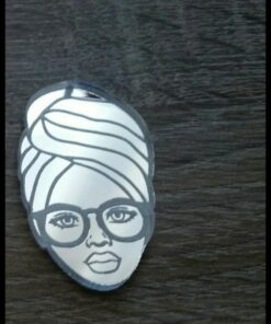 Earrings n 30 in 2 "in silver mirror