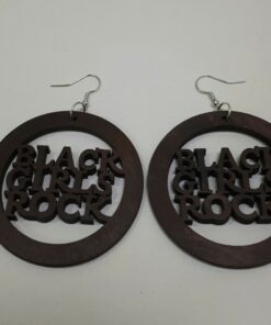 Black Girls Rock earrings in black