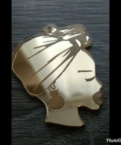 3" lady in headwrap gold