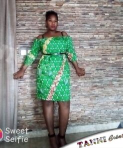 Robe réalisée avec tissu africain