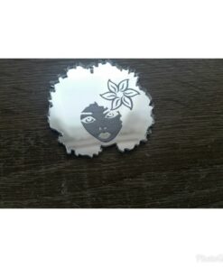 2" Mirror Gold woman with wrap