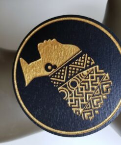 2" Cleopatra Black and Gold in circle
