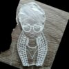 2" girl with glasses