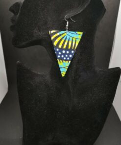 earrings in wax fabric