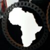 3" african map twist in black and white 3 inches