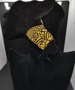 Boucles d'oreilles faits en bois africain