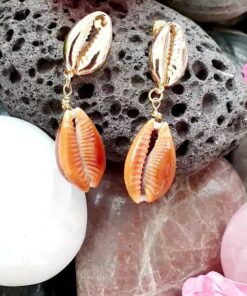 Boucles d'oreilles cauri