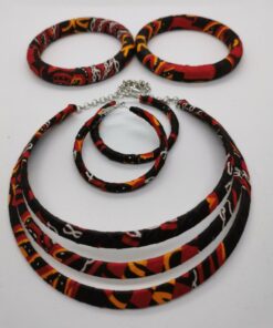 Necklace set in african fabric
