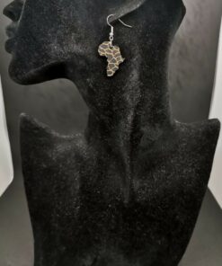 1" Black Africa girafe map