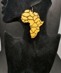 3" Gold Africa girafe map