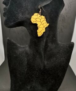 2" Gold Africa girafe map
